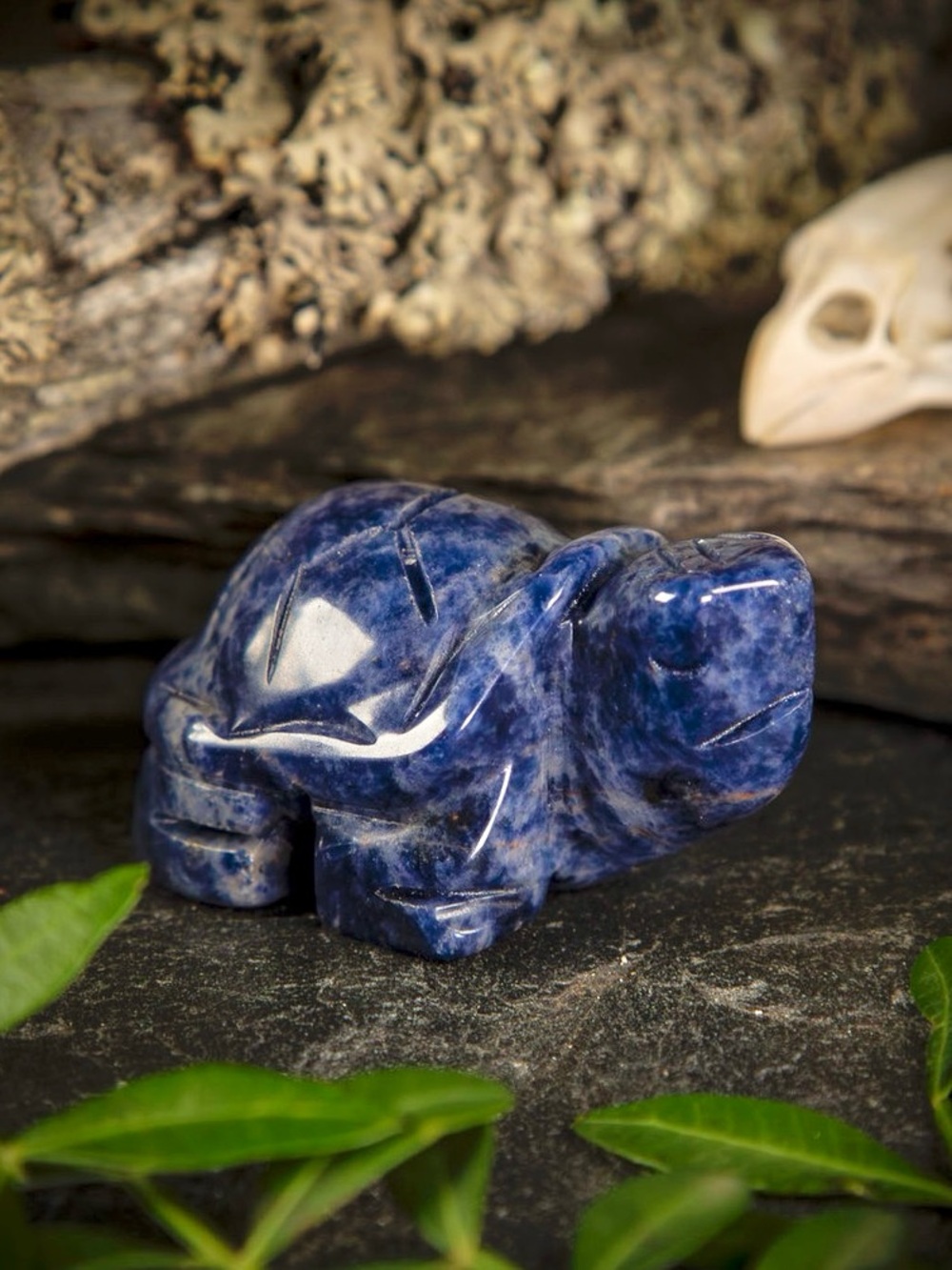 🆕New Blue Turtle-Hand Carved Fengshui Healing Crystal 1.5"